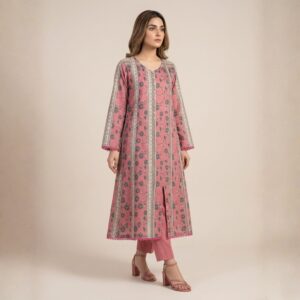 tea pink lawn a line 2 piece suit