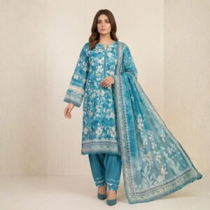 sky blue lawn farshi shalwar suit