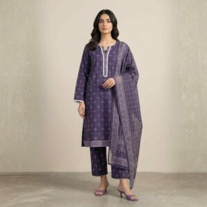 purple chunri style 3 piece suit
