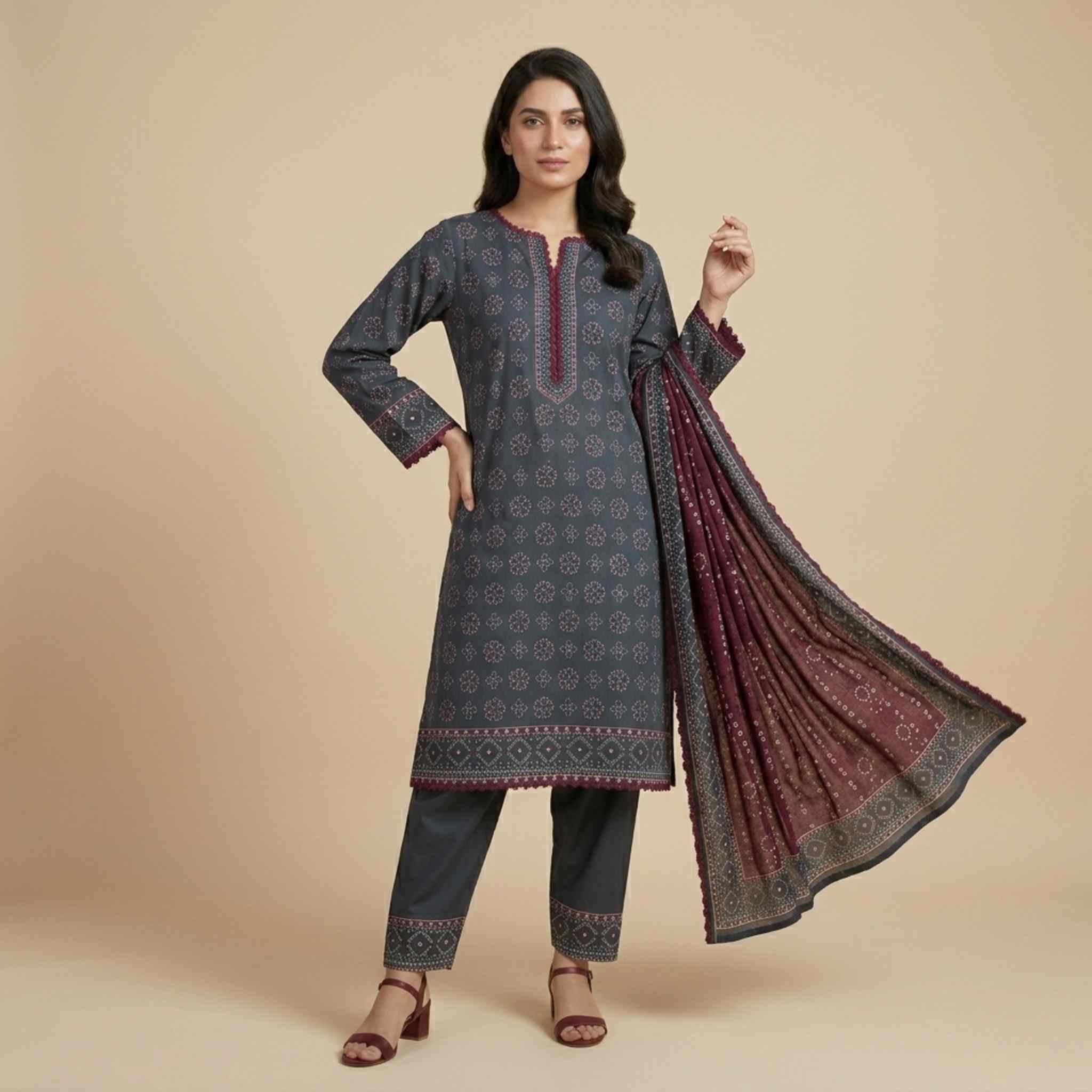 black lawn farshi 3 piece suit black lawn farshi 3 piece suit