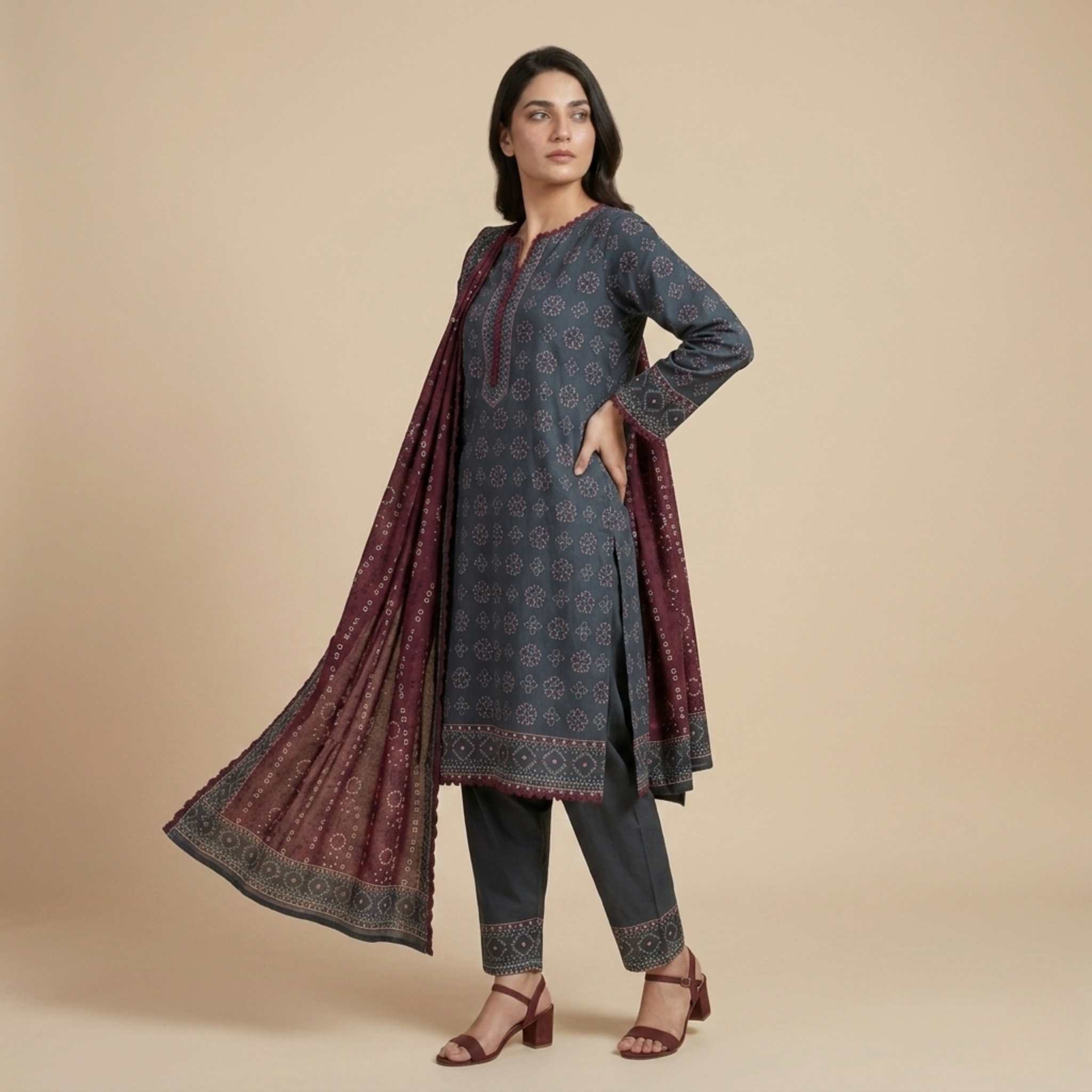 black lawn farshi 3 piece suit black lawn farshi 3 piece suit