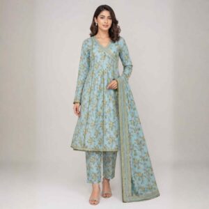 aqua angrakha lawn three piece